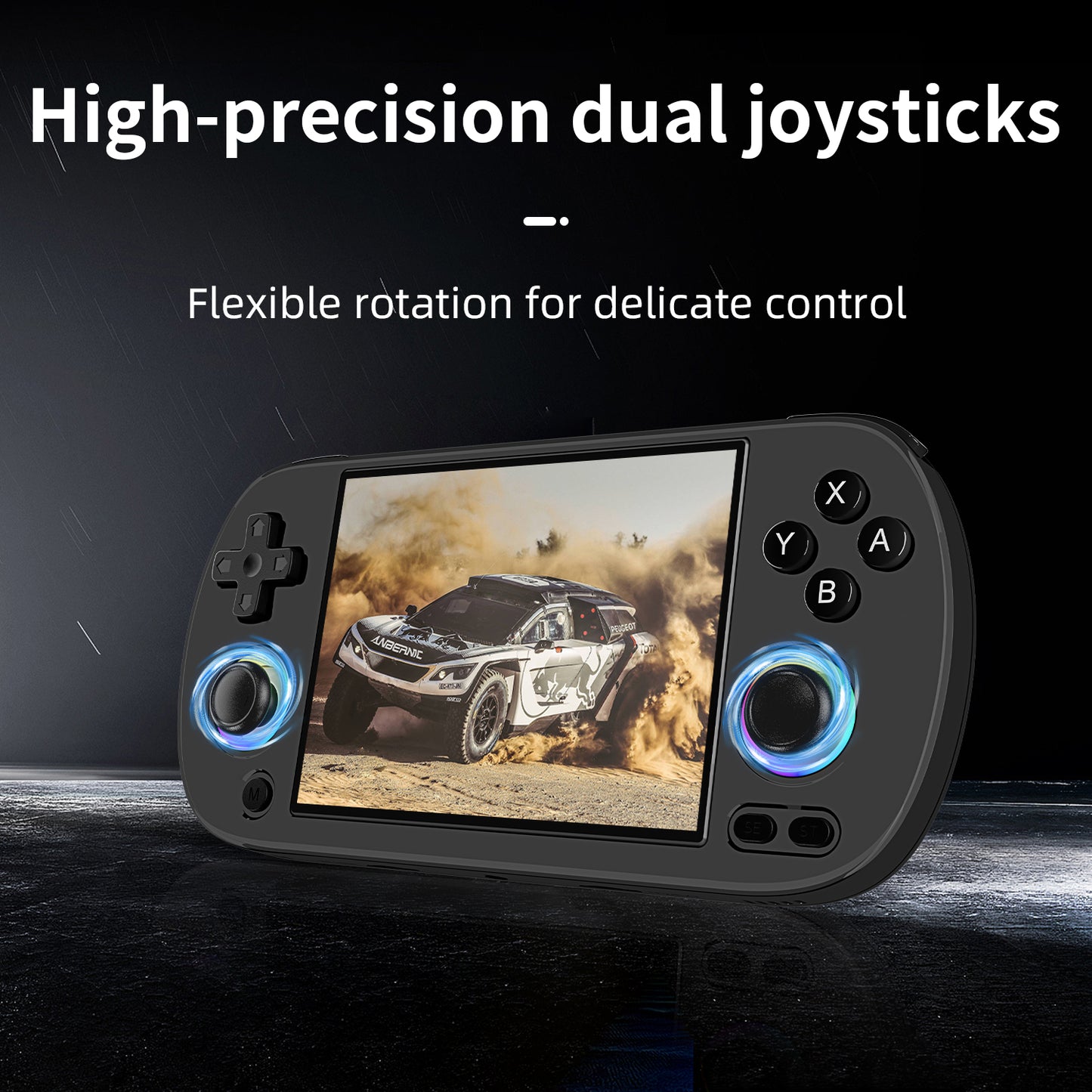 RG40XX H Handheld Game Console 4'' Screen Linux System Joystick RGB Lighting Effect RG40XXH Video Player