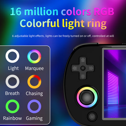 RG40XX H Handheld Game Console 4'' Screen Linux System Joystick RGB Lighting Effect RG40XXH Video Player