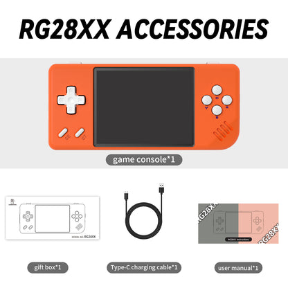 RG28XX Portable Retro Game Console H700 30 Emulator 2.83inch IPS Screen Handheld Game Console  64G