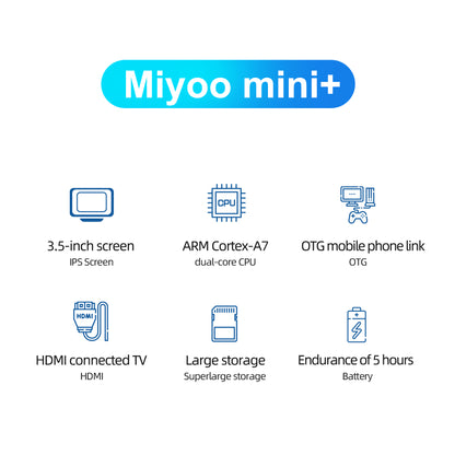 MIYOO Mini Plus Retro Handheld Game PlayerPortable Video Game Console Arch Linux System Pocket Miyoo mini + 64G