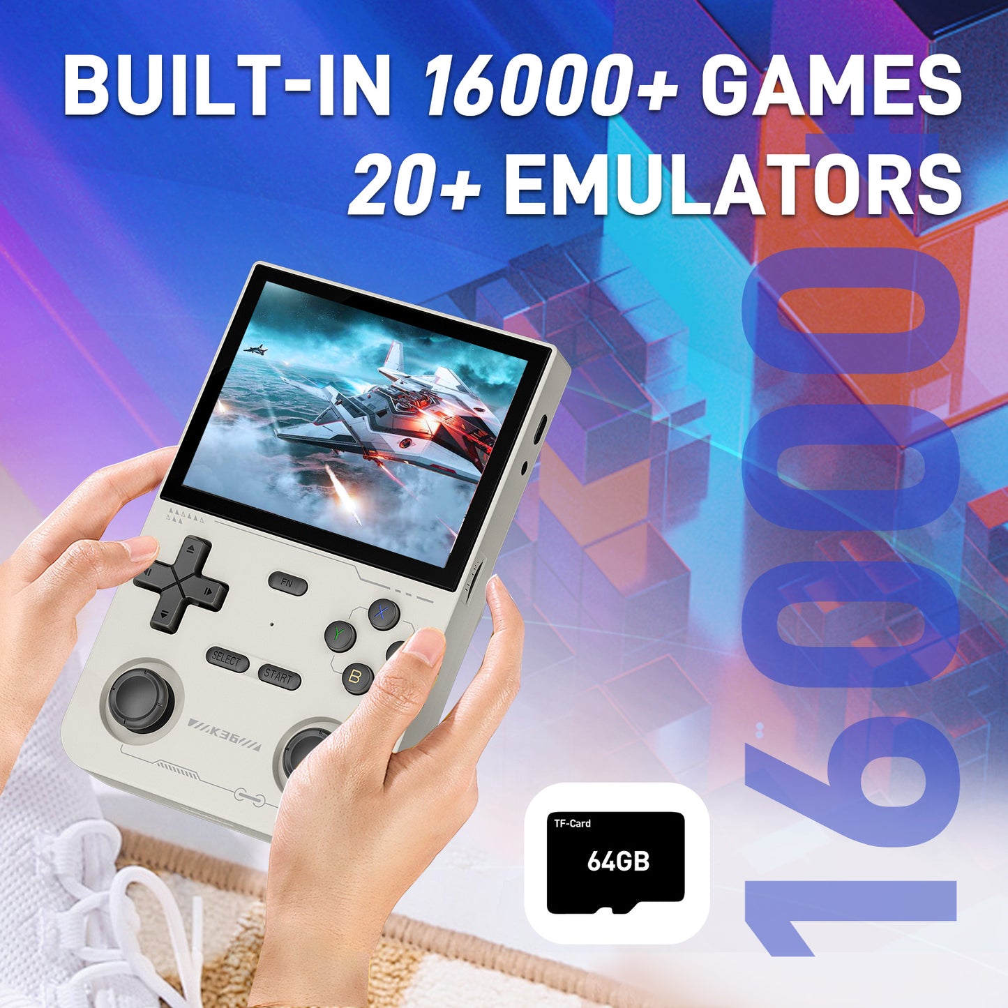 K36 3.5inch 640*480 3500mah 16000+games Open Source Linux retro game consle k36 handheld game console player