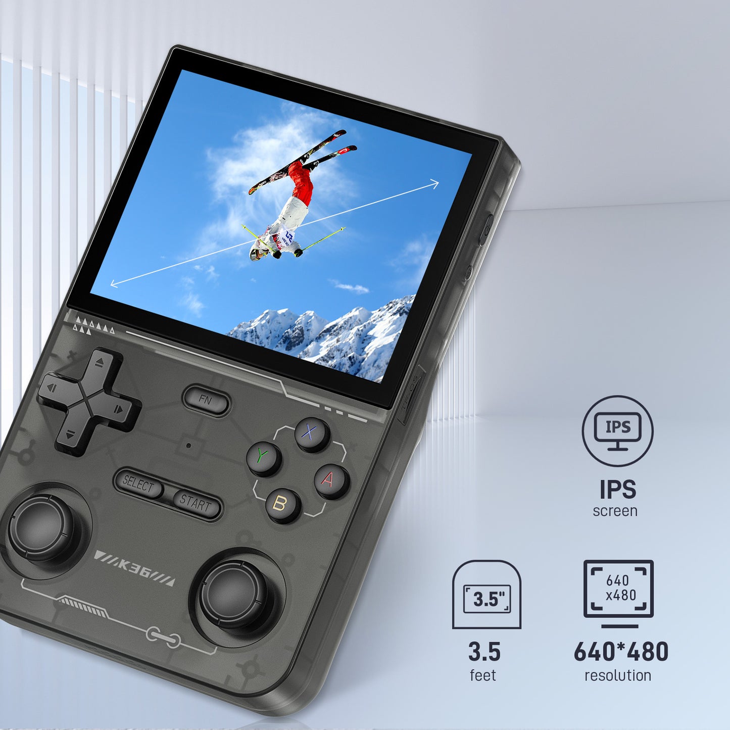 K36 3.5inch 640*480 3500mah 16000+games Open Source Linux retro game consle k36 handheld game console player