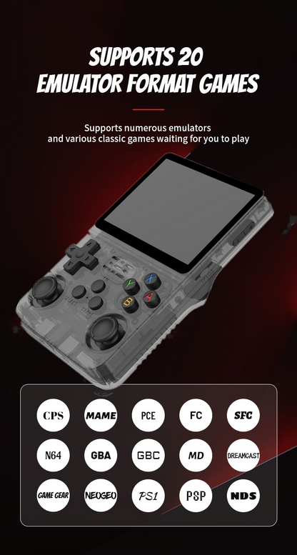 Open Source R36S Retro Handheld Video Game Console Linux System 3.5 Inch IPS Screen Portable Pocket Video Player R35S 64GB Games