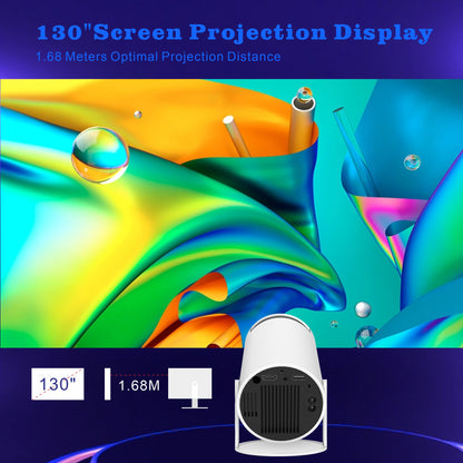 HY300 Mini Portable Dual WiFi Smart Android 11 4K projector