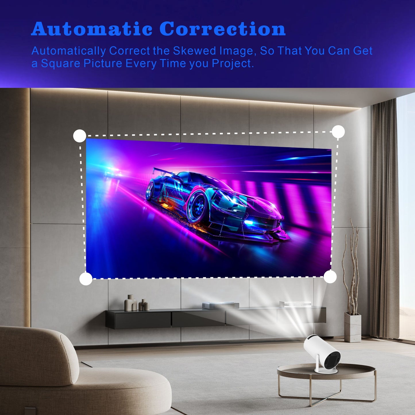 HY300 Mini Portable Dual WiFi Smart Android 11 4K projector