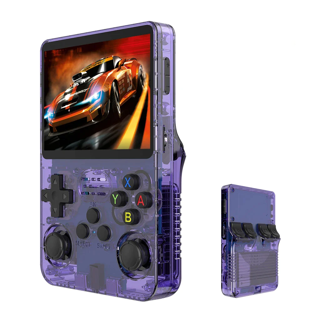 Open Source R36S Retro Handheld Video Game Console Linux System 3.5 Inch IPS Screen Portable Pocket Video Player R35S 64GB Games